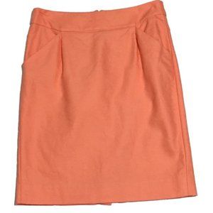 J. Crew Factory Melon Orange The Pencil Skirt with Pockets
